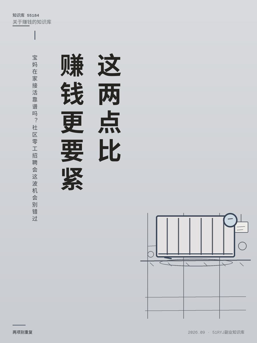 宝妈在家接活靠谱吗？社区零工招聘会这波机会别错过