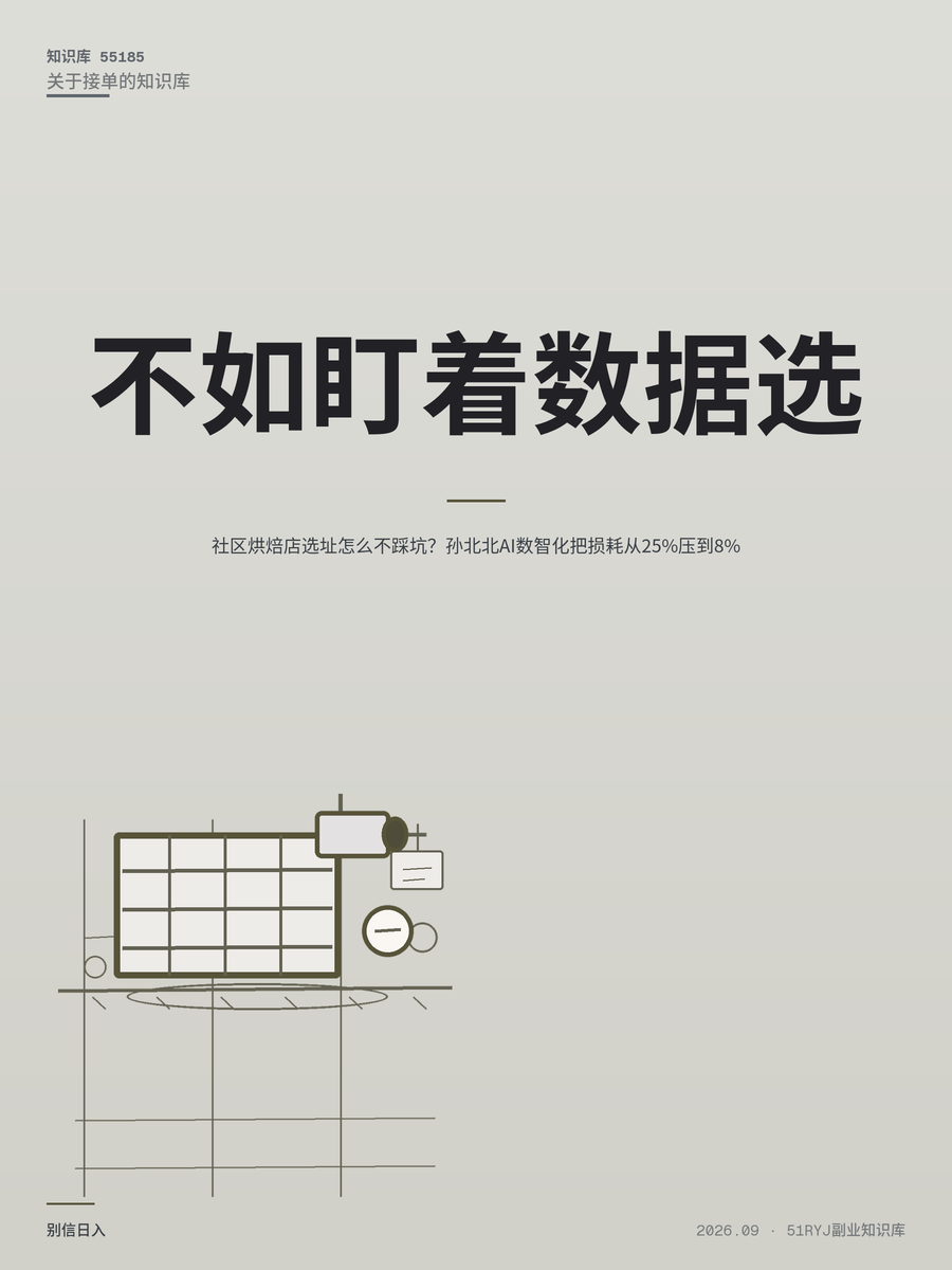 社区烘焙店选址怎么不踩坑？孙北北AI数智化把损耗从25%压到8%