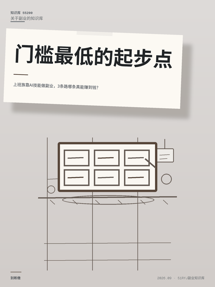 上班族靠AI技能做副业，3条路哪条真能赚到钱？