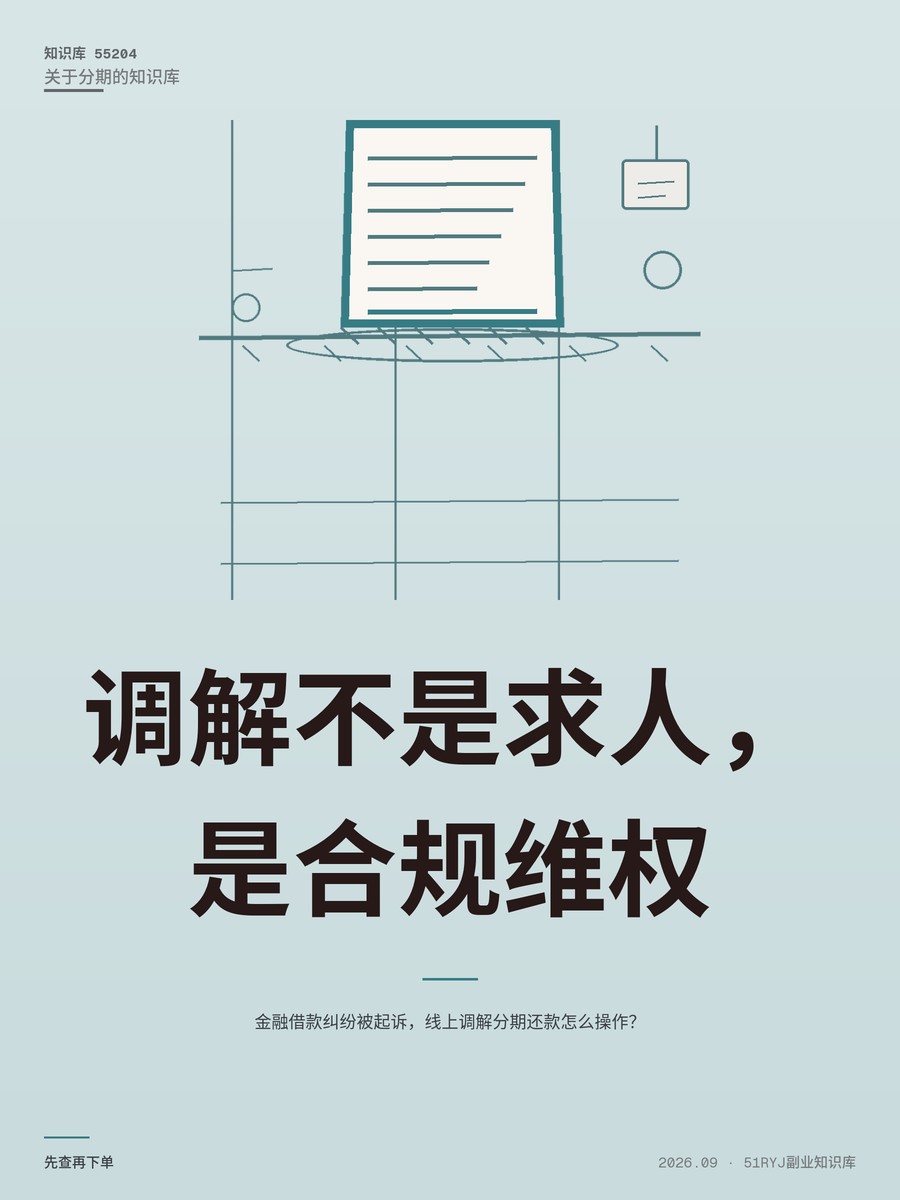 金融借款纠纷被起诉，线上调解分期还款怎么操作？