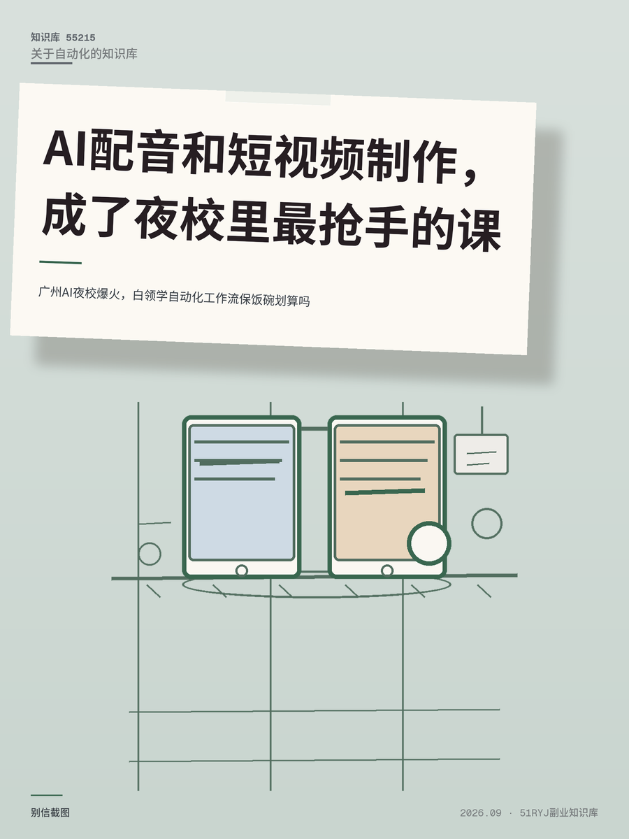 广州AI夜校爆火，白领学自动化工作流保饭碗划算吗