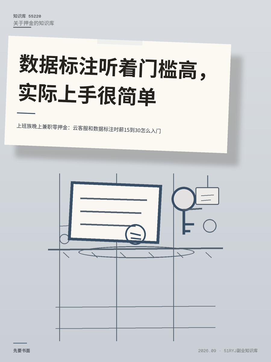 上班族晚上兼职零押金：云客服和数据标注时薪15到30怎么入门