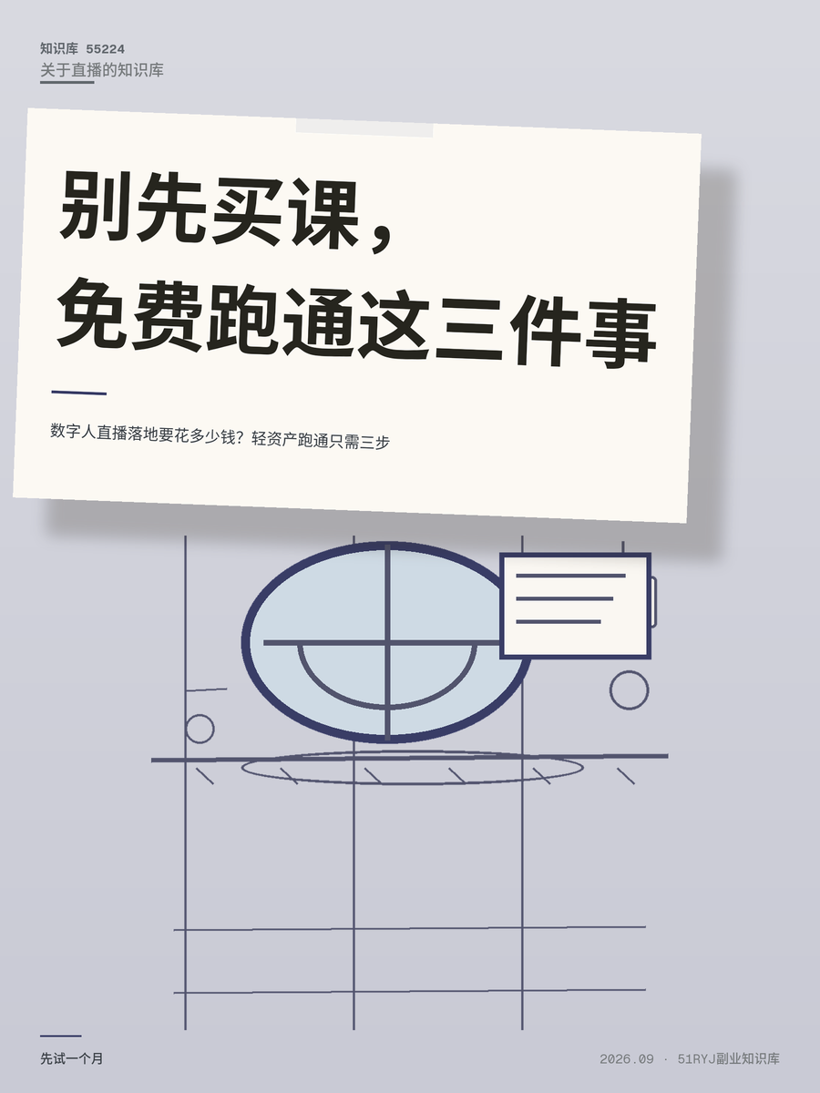数字人直播落地要花多少钱？轻资产跑通只需三步