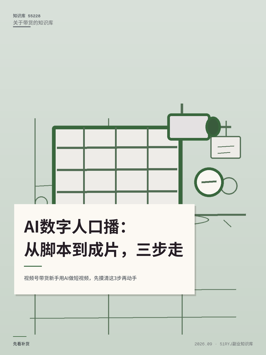 视频号带货新手用AI做短视频，先摸清这3步再动手