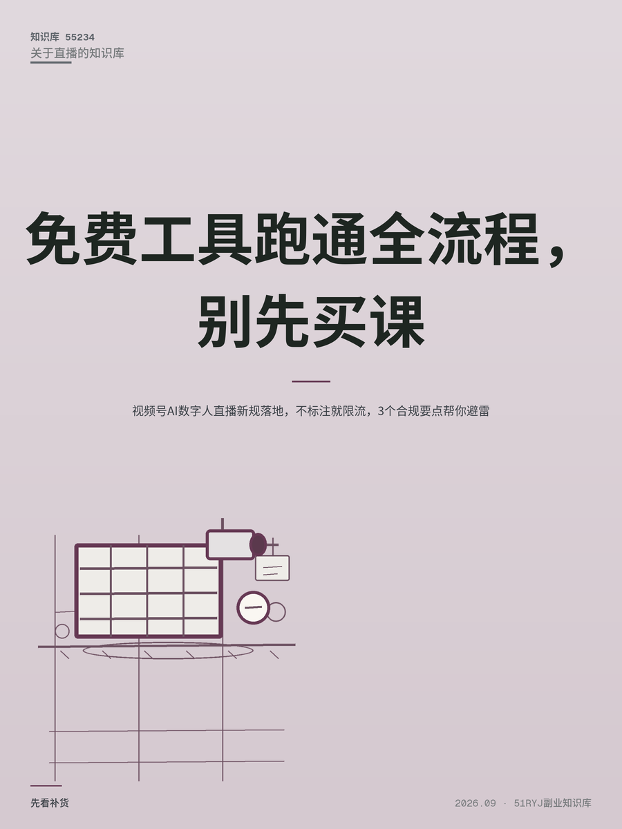 视频号AI数字人直播新规落地，不标注就限流，3个合规要点帮你避雷
