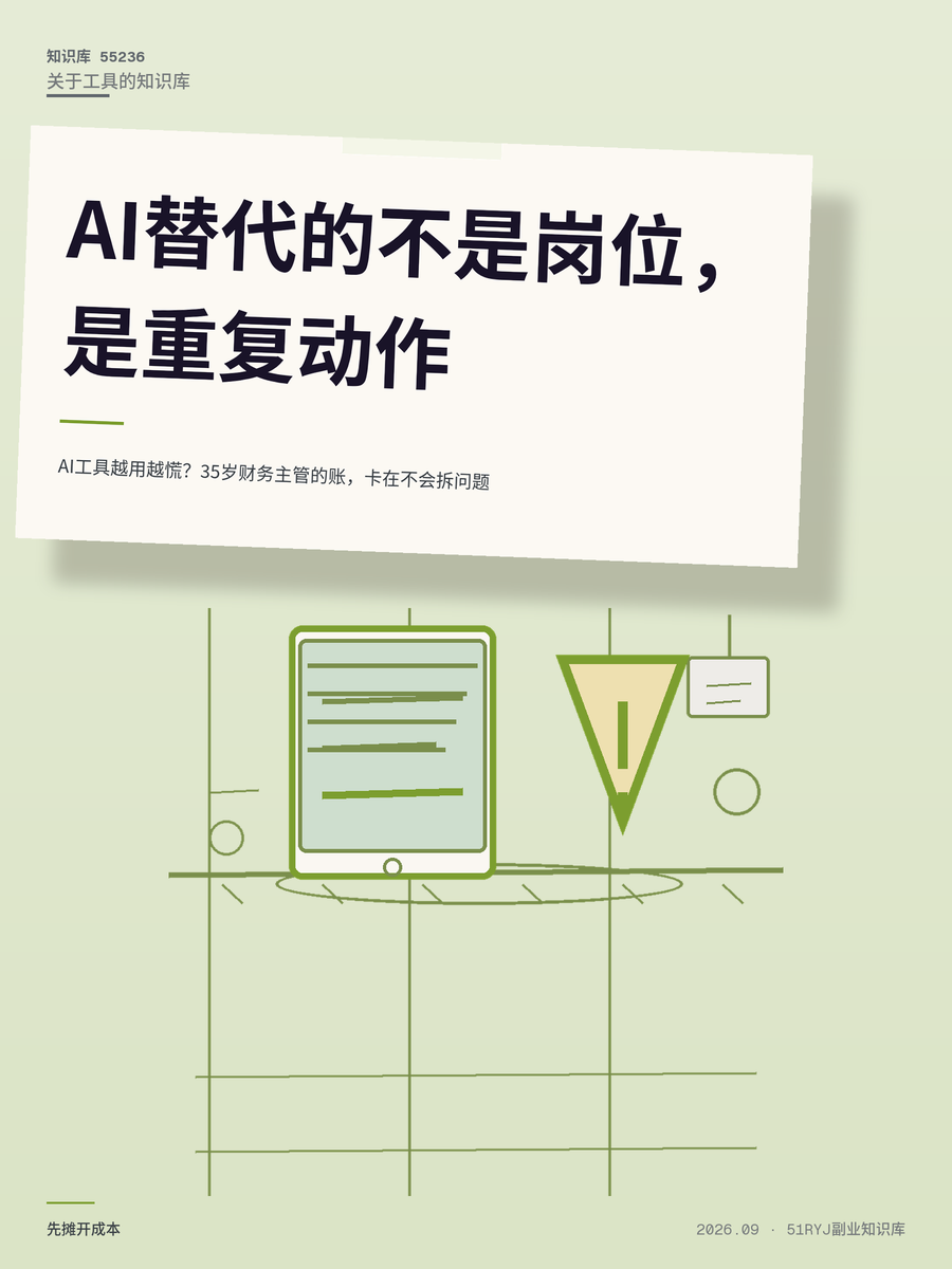 AI工具越用越慌？35岁财务主管的账，卡在不会拆问题