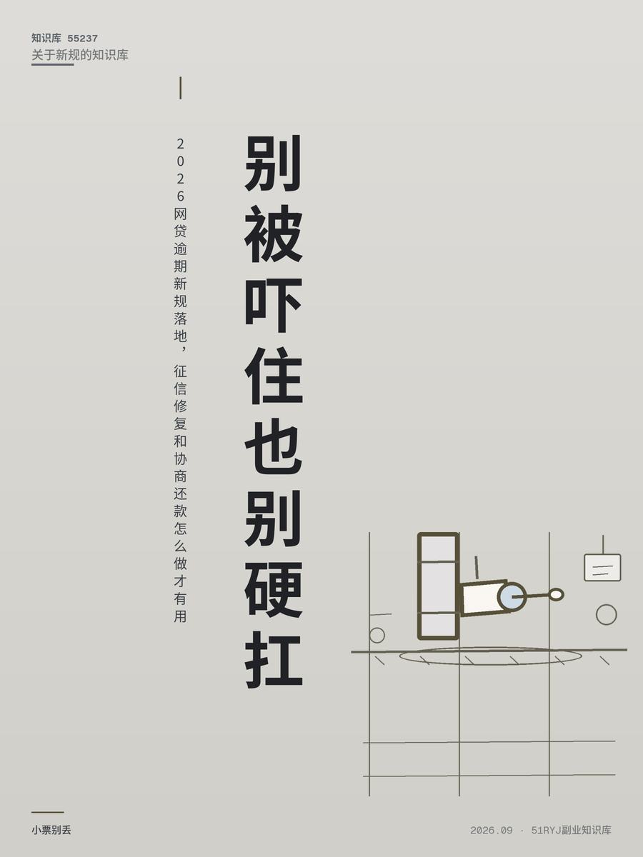 2026网贷逾期新规落地，征信修复和协商还款怎么做才有用