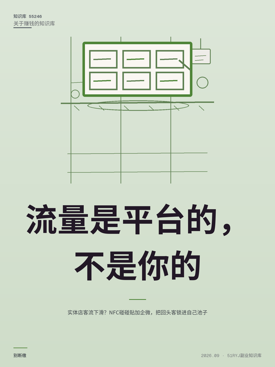 实体店客流下滑？NFC碰碰贴加企微，把回头客锁进自己池子