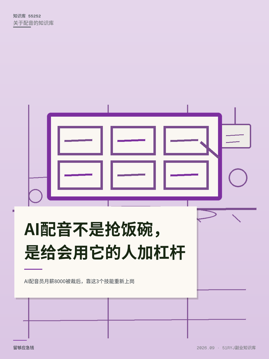 AI配音员月薪8000被裁后，靠这3个技能重新上岗