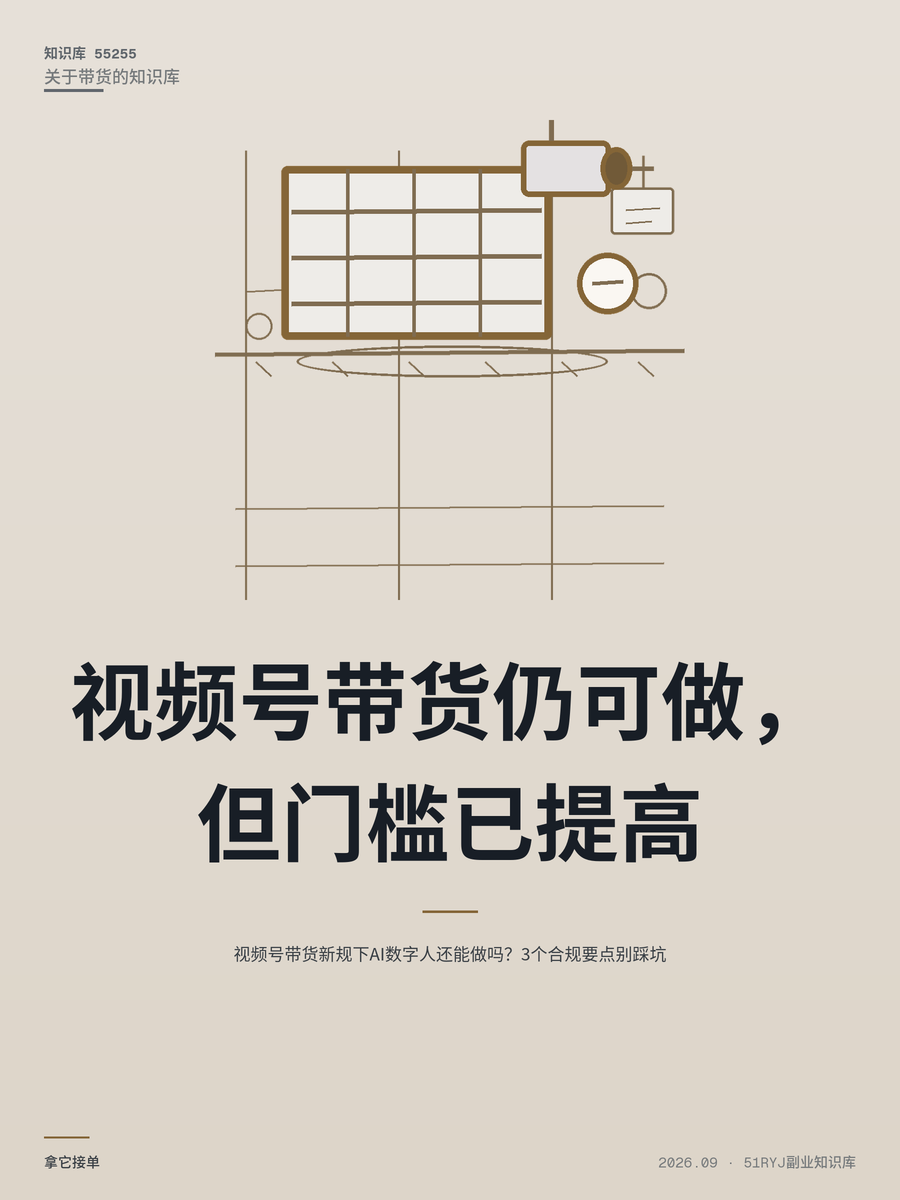 视频号带货新规下AI数字人还能做吗？3个合规要点别踩坑
