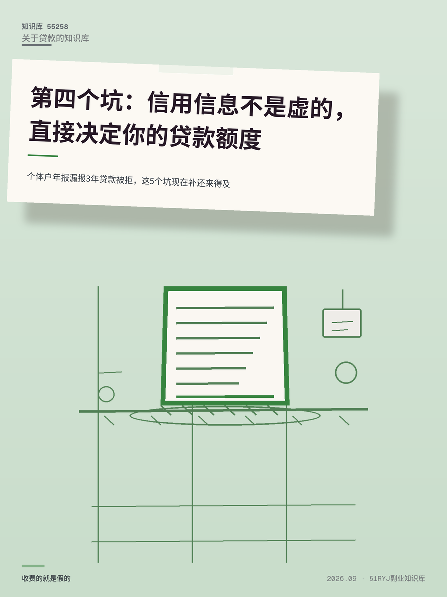 个体户年报漏报3年贷款被拒，这5个坑现在补还来得及