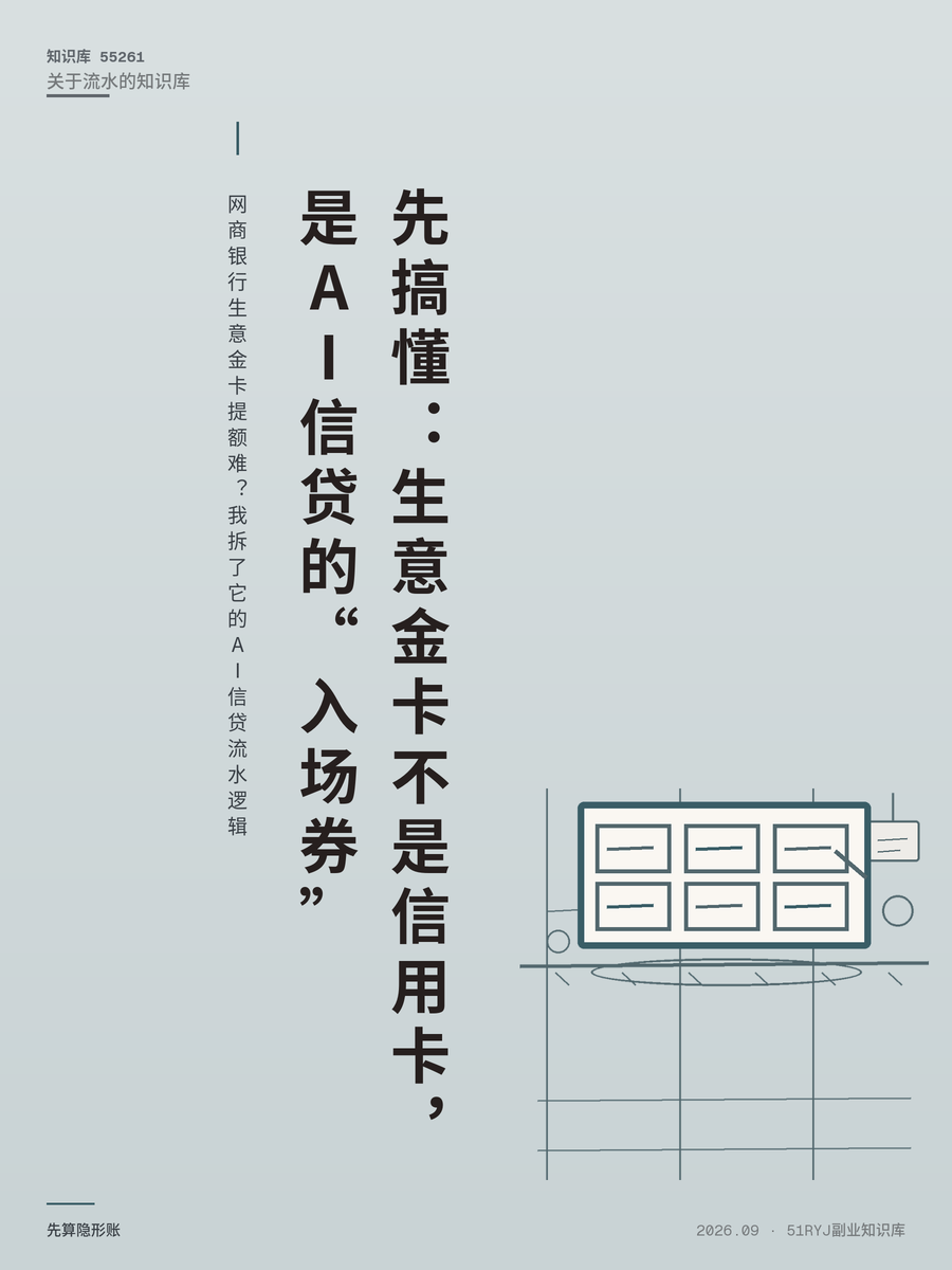 网商银行生意金卡提额难？我拆了它的AI信贷流水逻辑