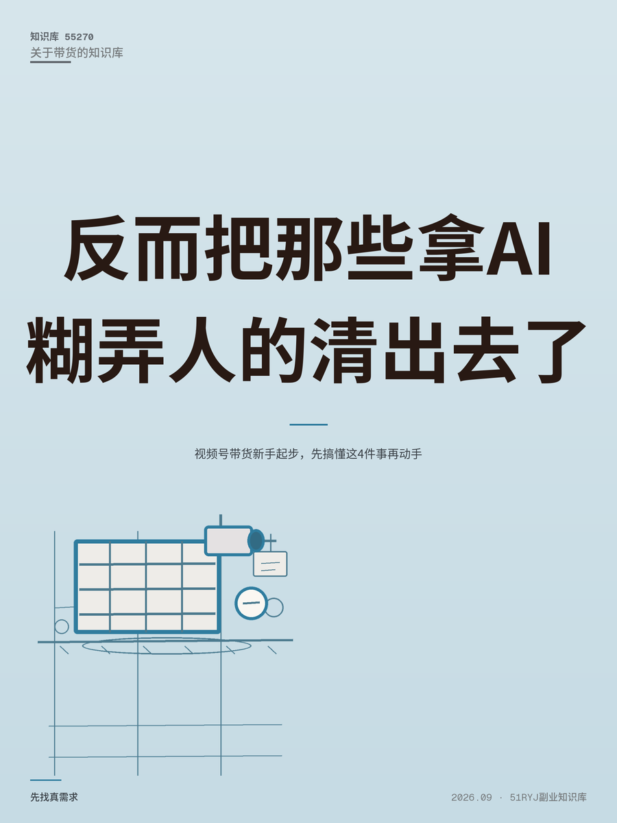 视频号带货新手起步，先搞懂这4件事再动手