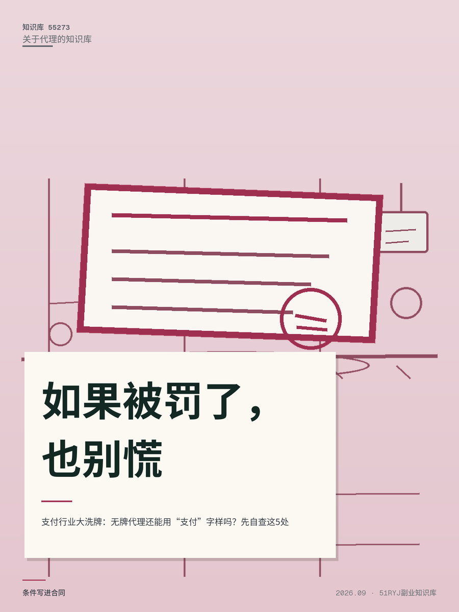 支付行业大洗牌：无牌代理还能用“支付”字样吗？先自查这5处
