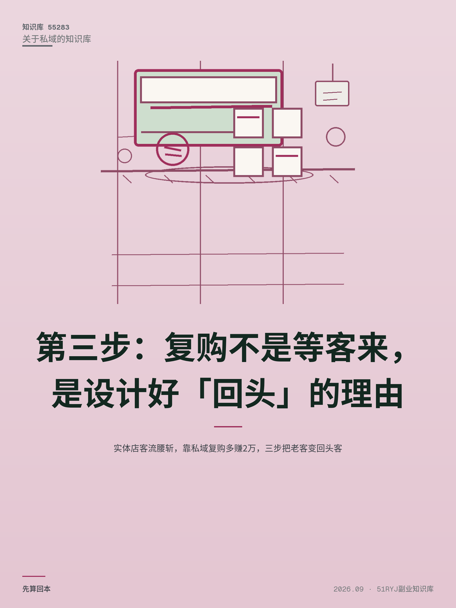 实体店客流腰斩，靠私域复购多赚2万，三步把老客变回头客
