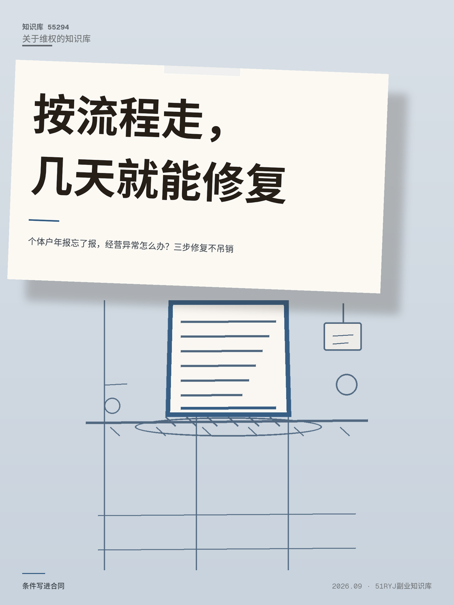 个体户年报忘了报，经营异常怎么办？三步修复不吊销