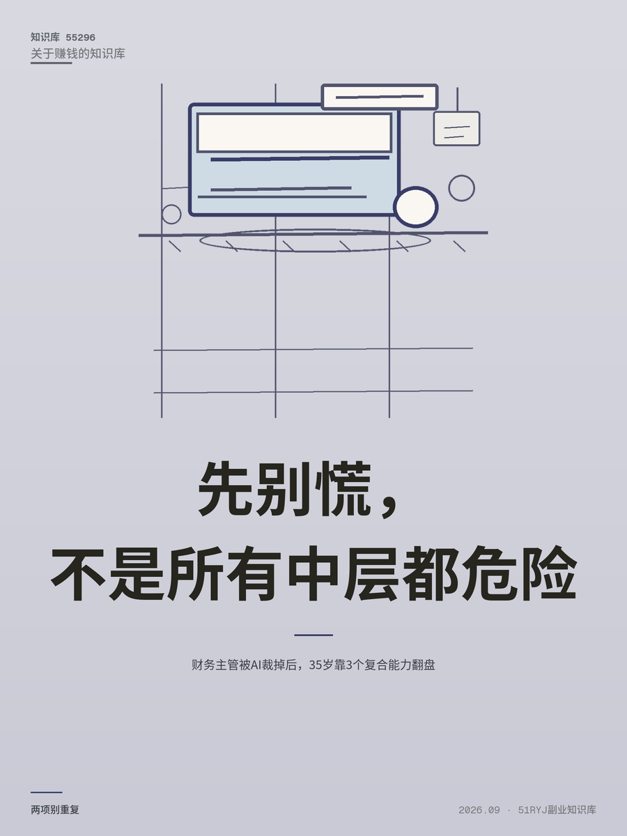 财务主管被AI裁掉后，35岁靠3个复合能力翻盘