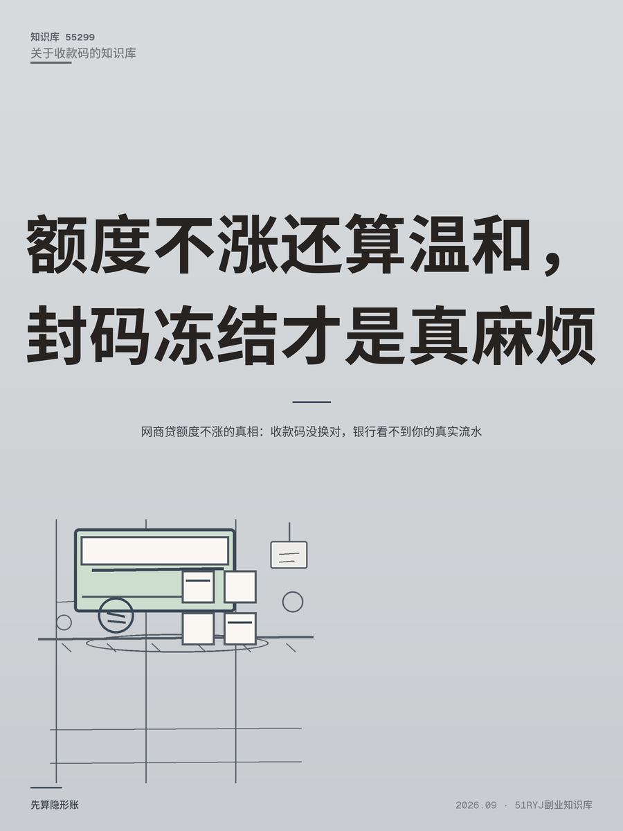 网商贷额度不涨的真相：收款码没换对，银行看不到你的真实流水