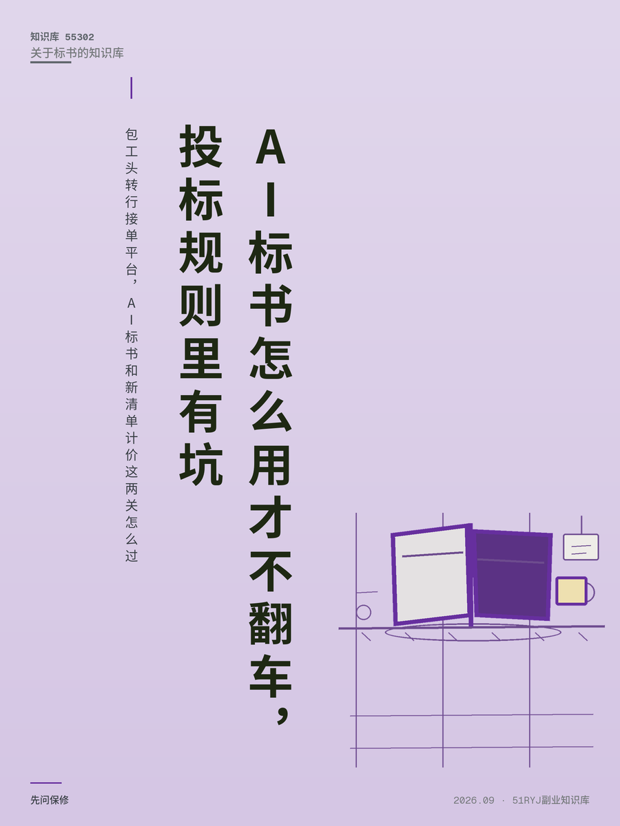 包工头转行接单平台，AI标书和新清单计价这两关怎么过