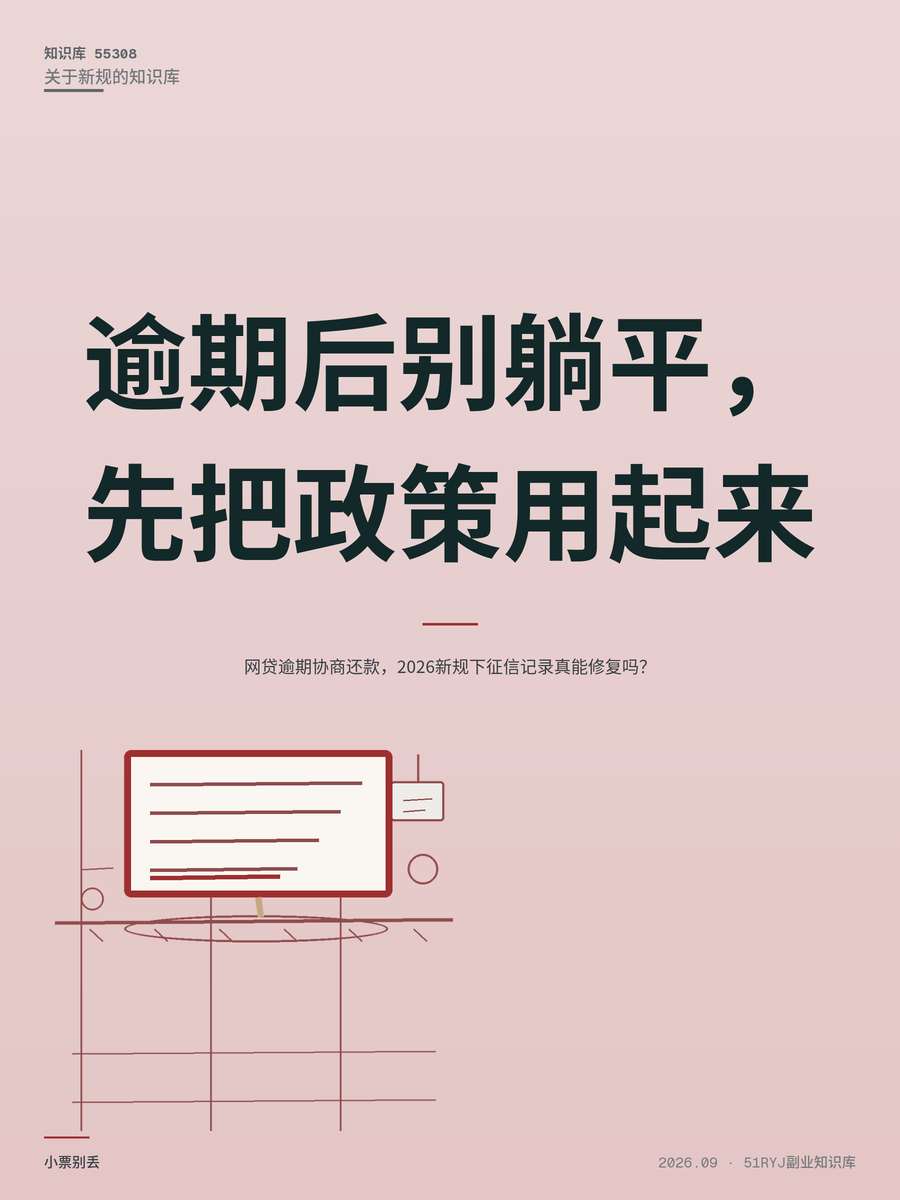 网贷逾期协商还款，2026新规下征信记录真能修复吗？