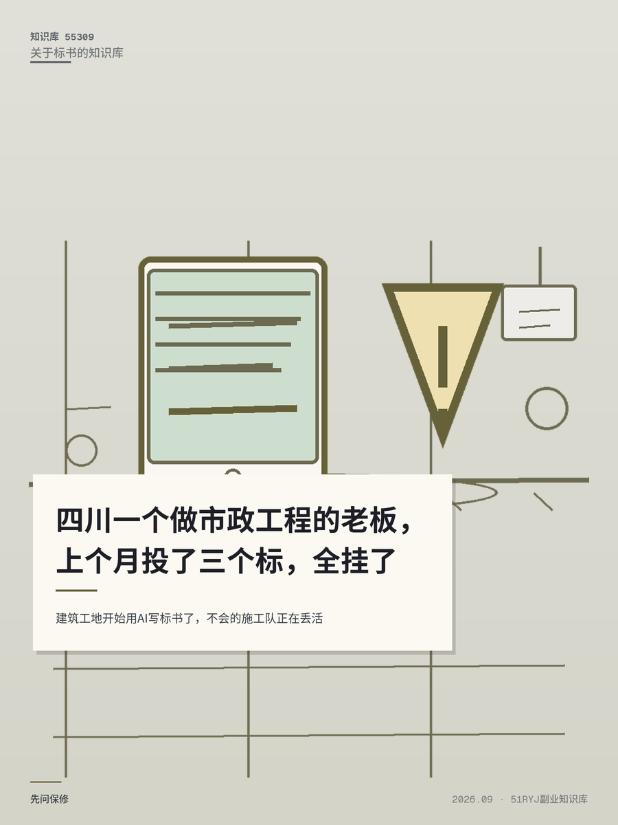 建筑工地开始用AI写标书了，不会的施工队正在丢活