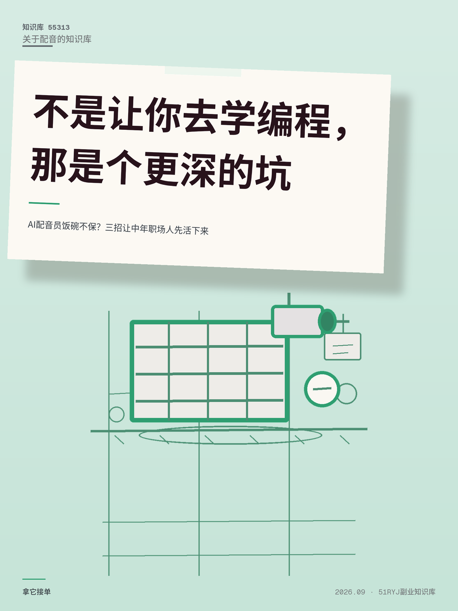 AI配音员饭碗不保？三招让中年职场人先活下来