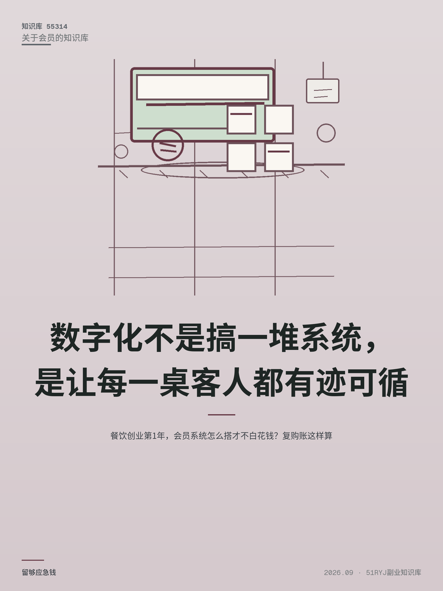 餐饮创业第1年，会员系统怎么搭才不白花钱？复购账这样算