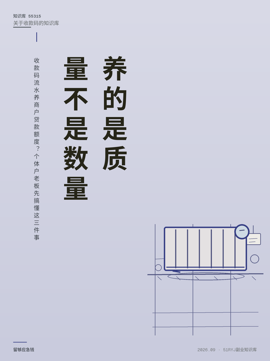 收款码流水养商户贷款额度？个体户老板先搞懂这三件事