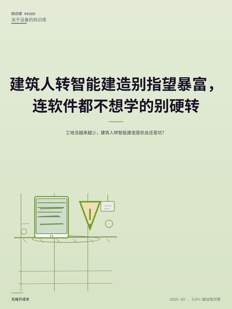 工地活越来越少，建筑人转智能建造是机会还是坑？