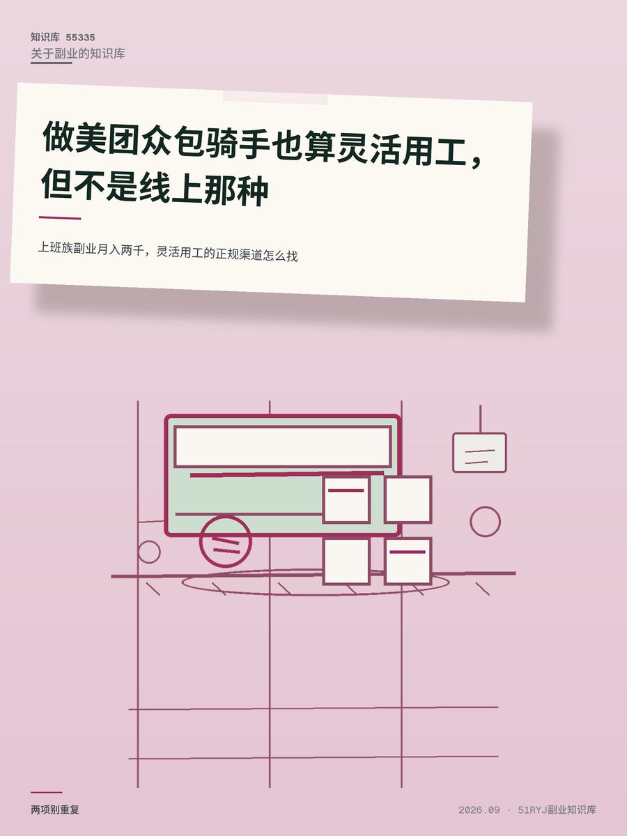 上班族副业月入两千，灵活用工的正规渠道怎么找