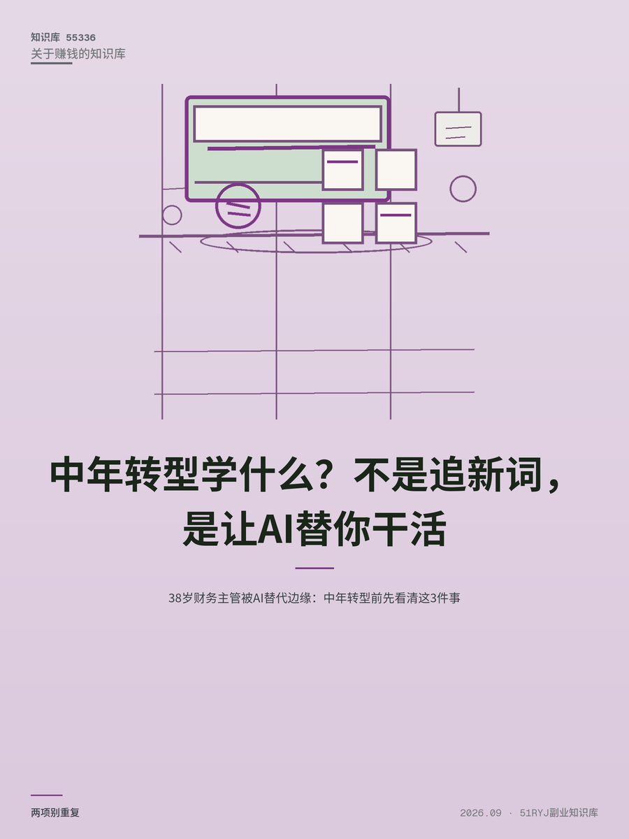 38岁财务主管被AI替代边缘：中年转型前先看清这3件事
