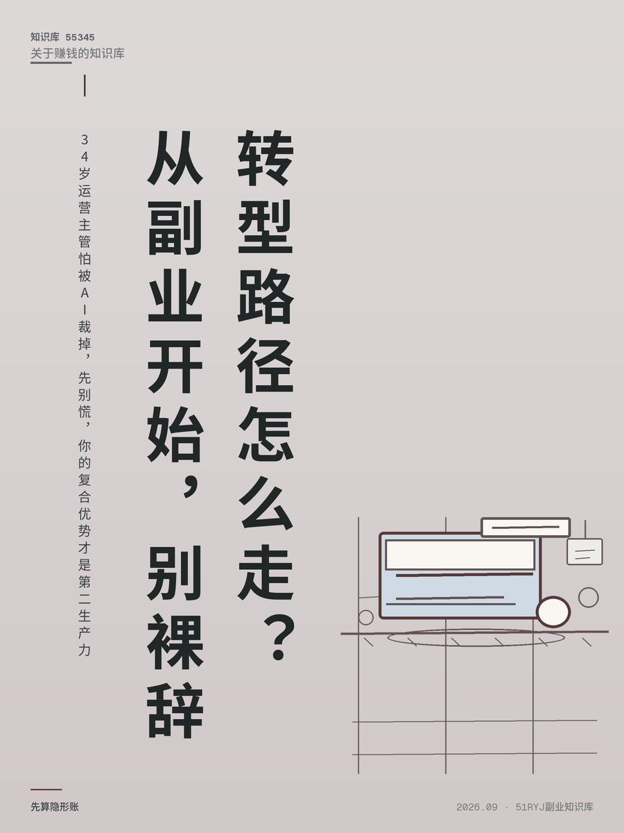 34岁运营主管怕被AI裁掉，先别慌，你的复合优势才是第二生产力