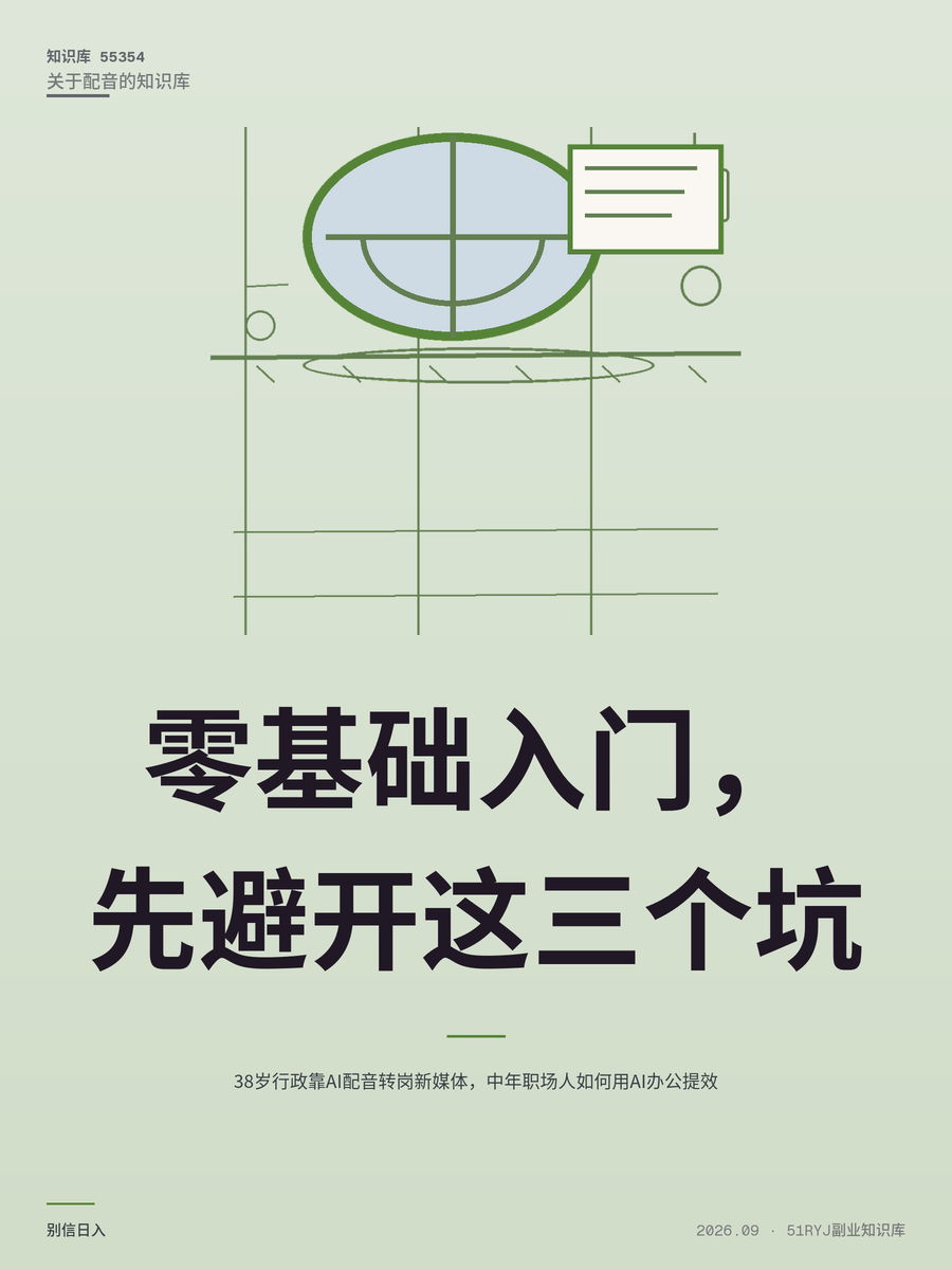 38岁行政靠AI配音转岗新媒体，中年职场人如何用AI办公提效