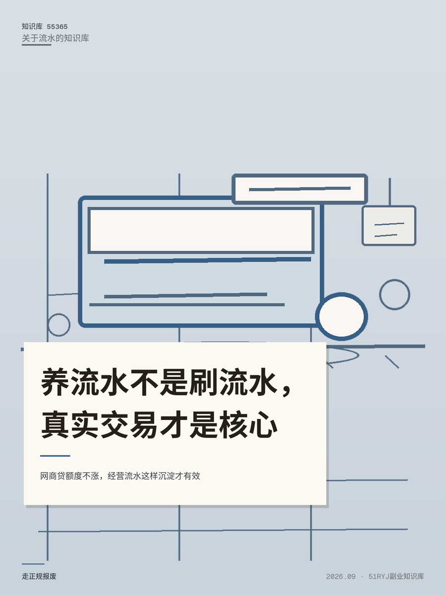 网商贷额度不涨，经营流水这样沉淀才有效