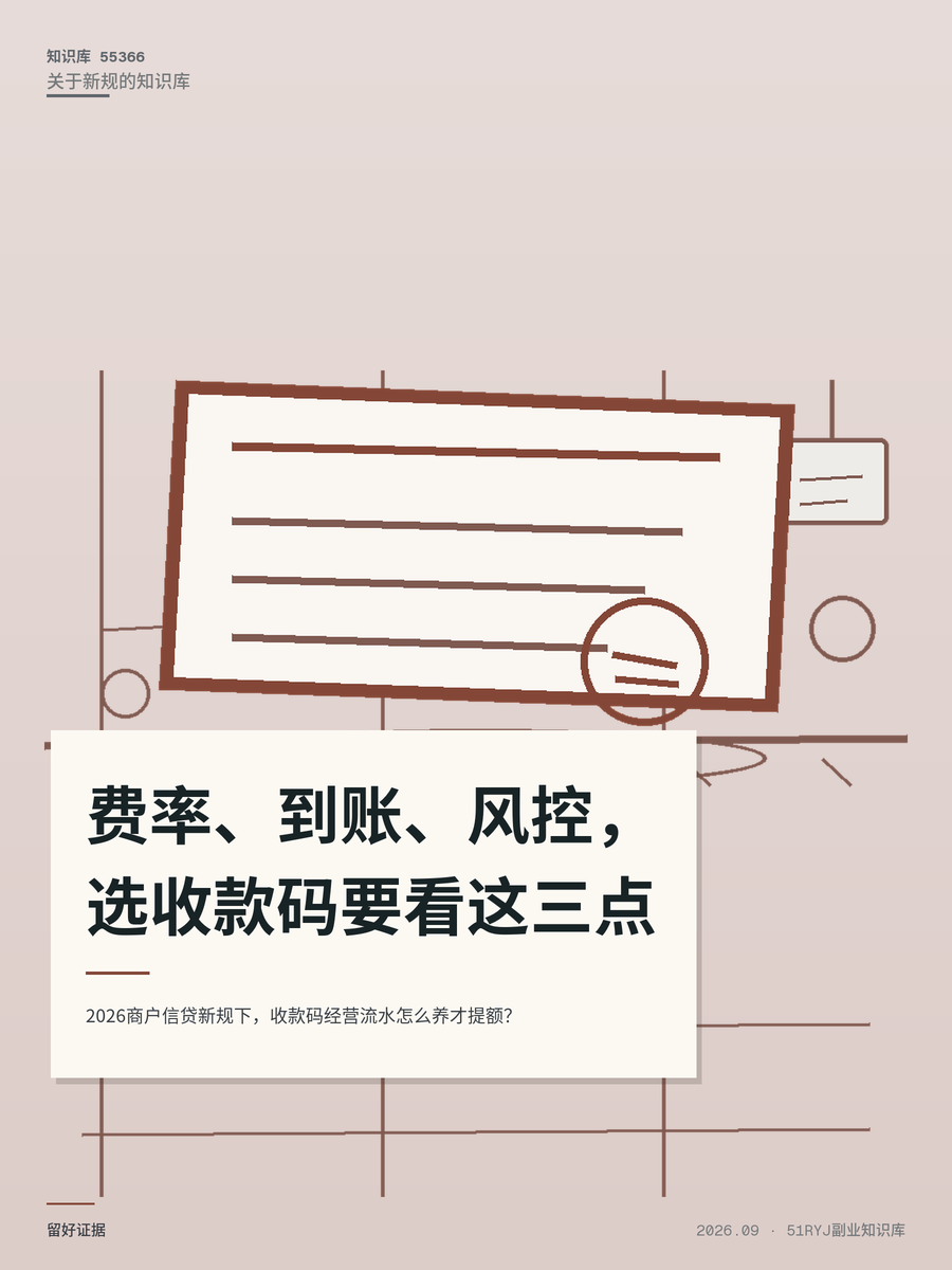 2026商户信贷新规下，收款码经营流水怎么养才提额？