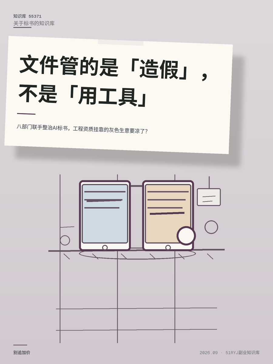 八部门联手整治AI标书，工程资质挂靠的灰色生意要凉了？