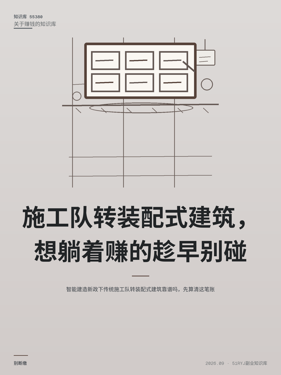 智能建造新政下传统施工队转装配式建筑靠谱吗，先算清这笔账