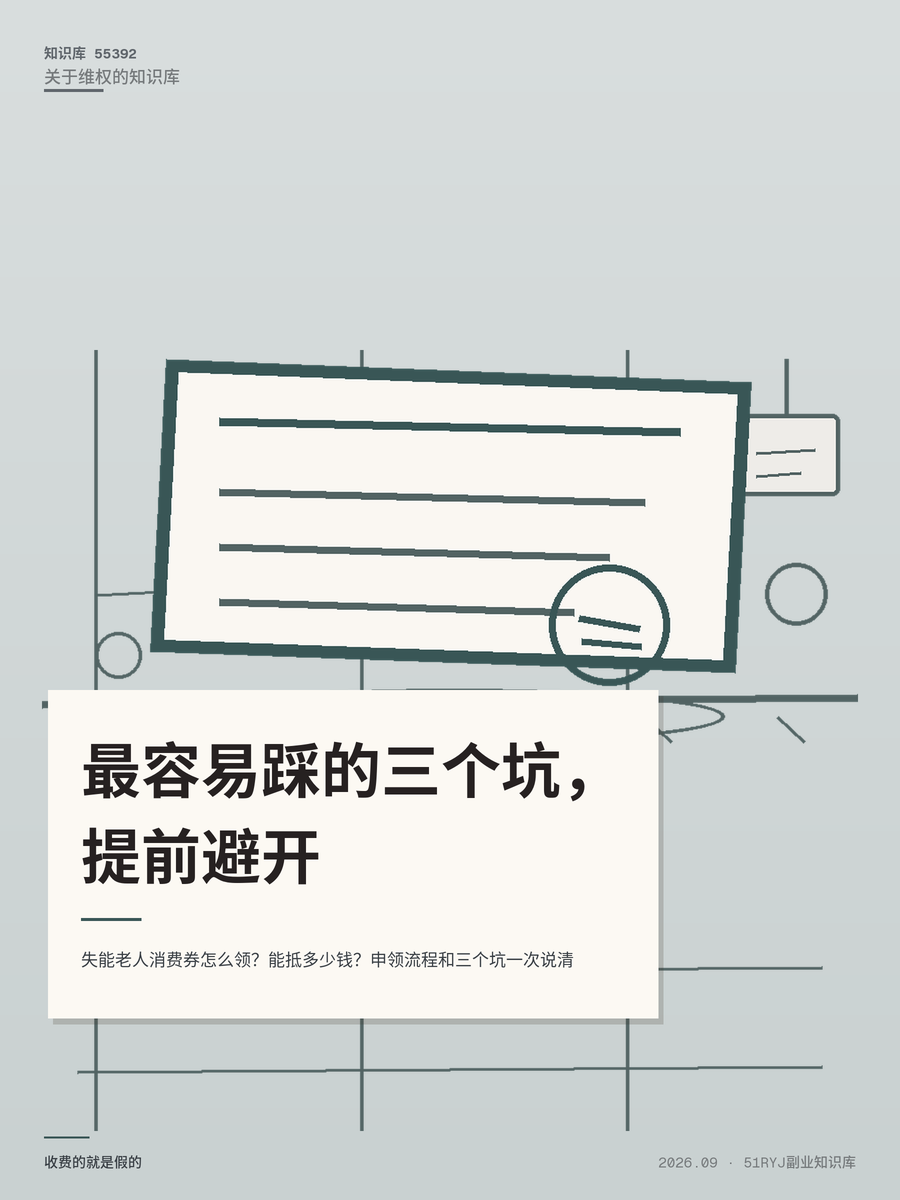 失能老人消费券怎么领？能抵多少钱？申领流程和三个坑一次说清