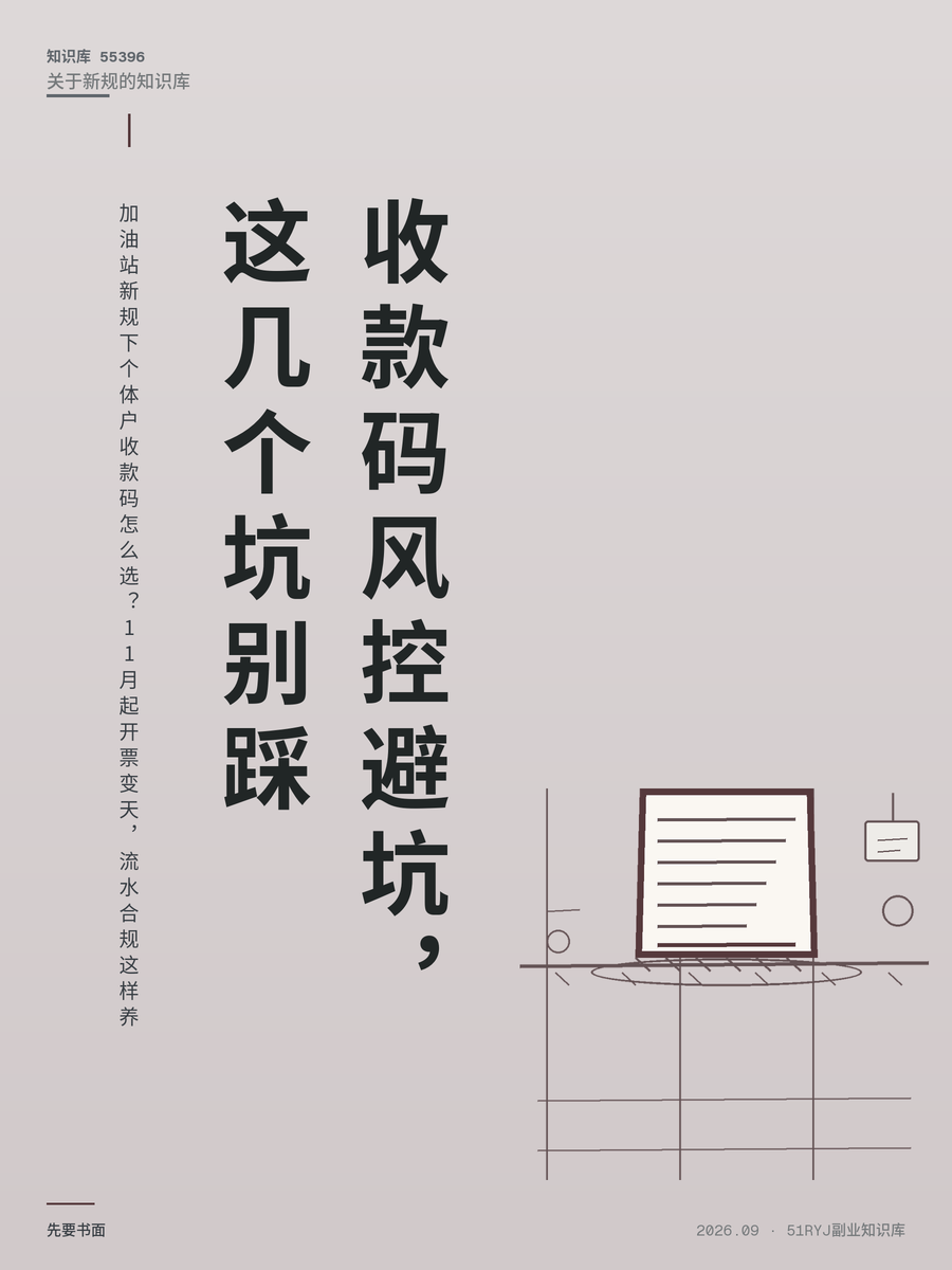 加油站新规下个体户收款码怎么选？11月起开票变天，流水合规这样养