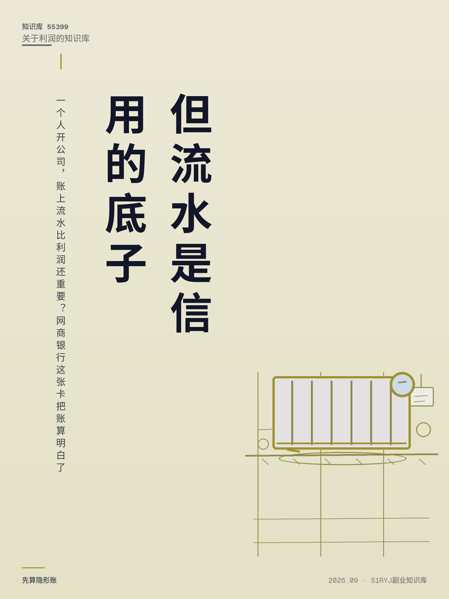 一个人开公司，账上流水比利润还重要？网商银行这张卡把账算明白了