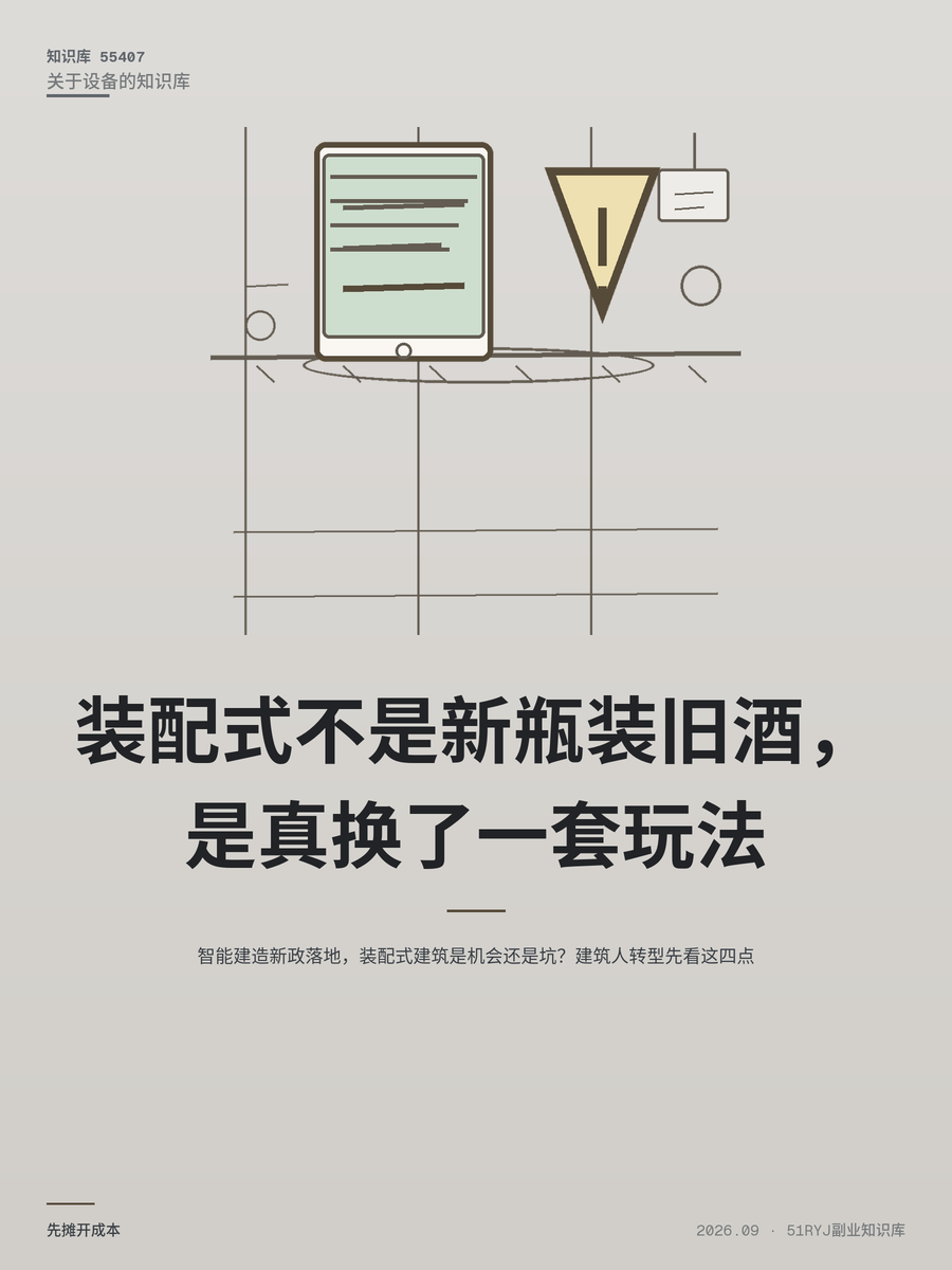 智能建造新政落地，装配式建筑是机会还是坑？建筑人转型先看这四点