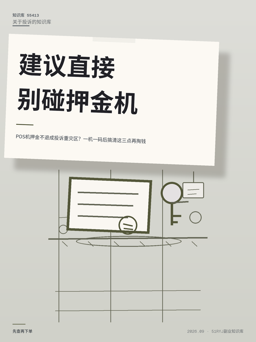 POS机押金不退成投诉重灾区？一机一码后搞清这三点再掏钱