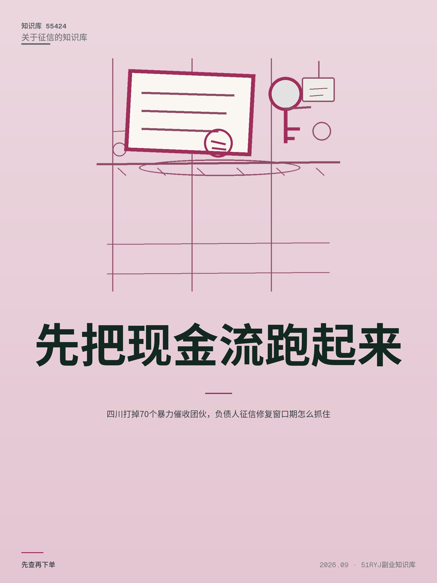 四川打掉70个暴力催收团伙，负债人征信修复窗口期怎么抓住