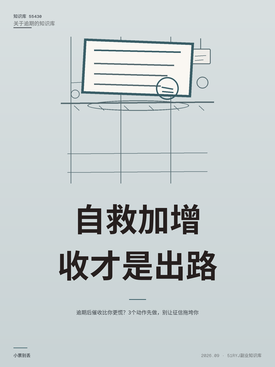 逾期后催收比你更慌？3个动作先做，别让征信拖垮你