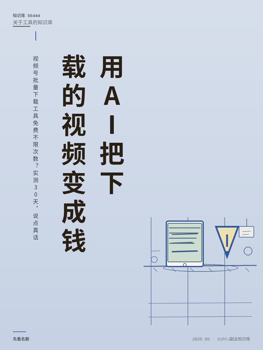 视频号批量下载工具免费不限次数？实测30天，说点真话