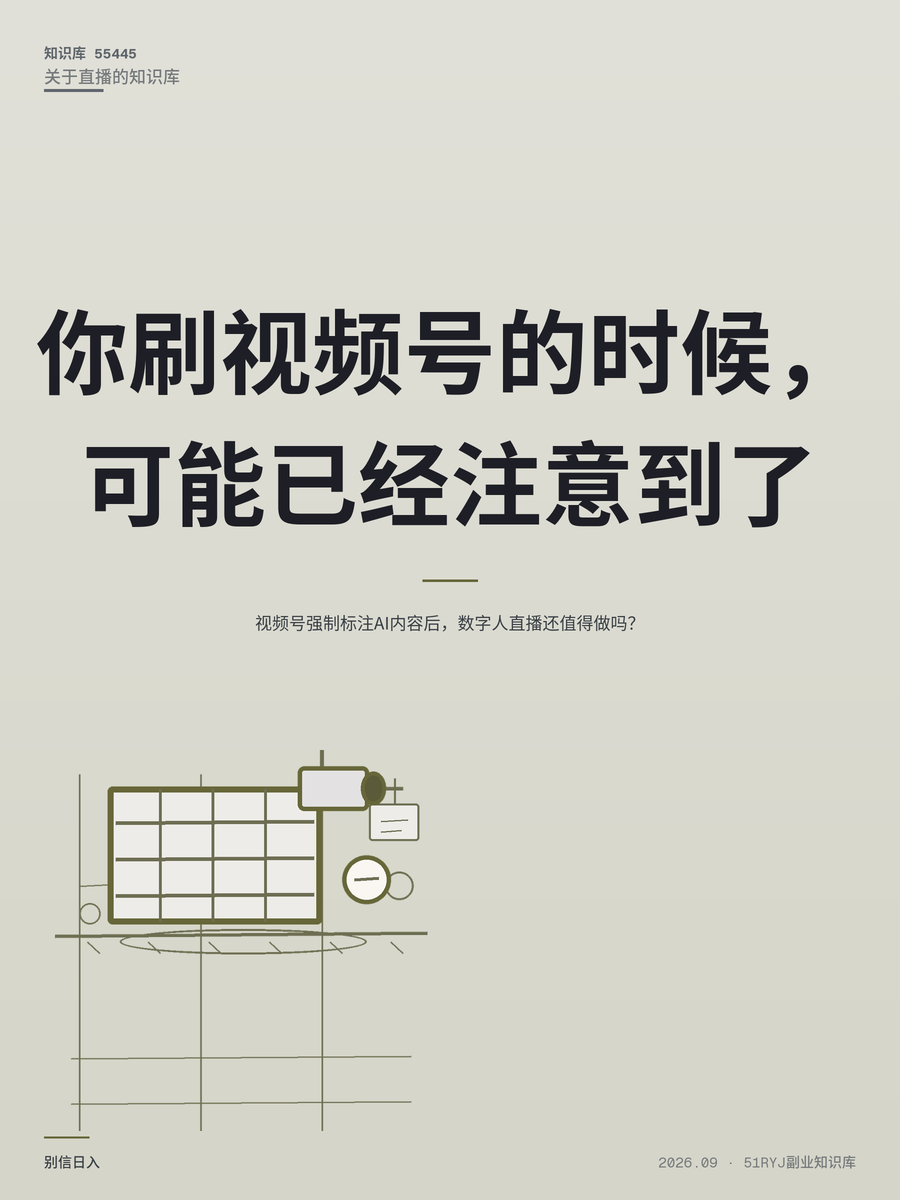 视频号强制标注AI内容后，数字人直播还值得做吗？