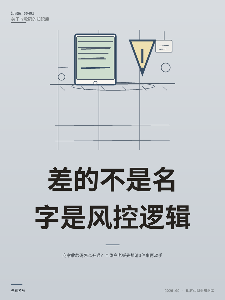 商家收款码怎么开通？个体户老板先想清3件事再动手