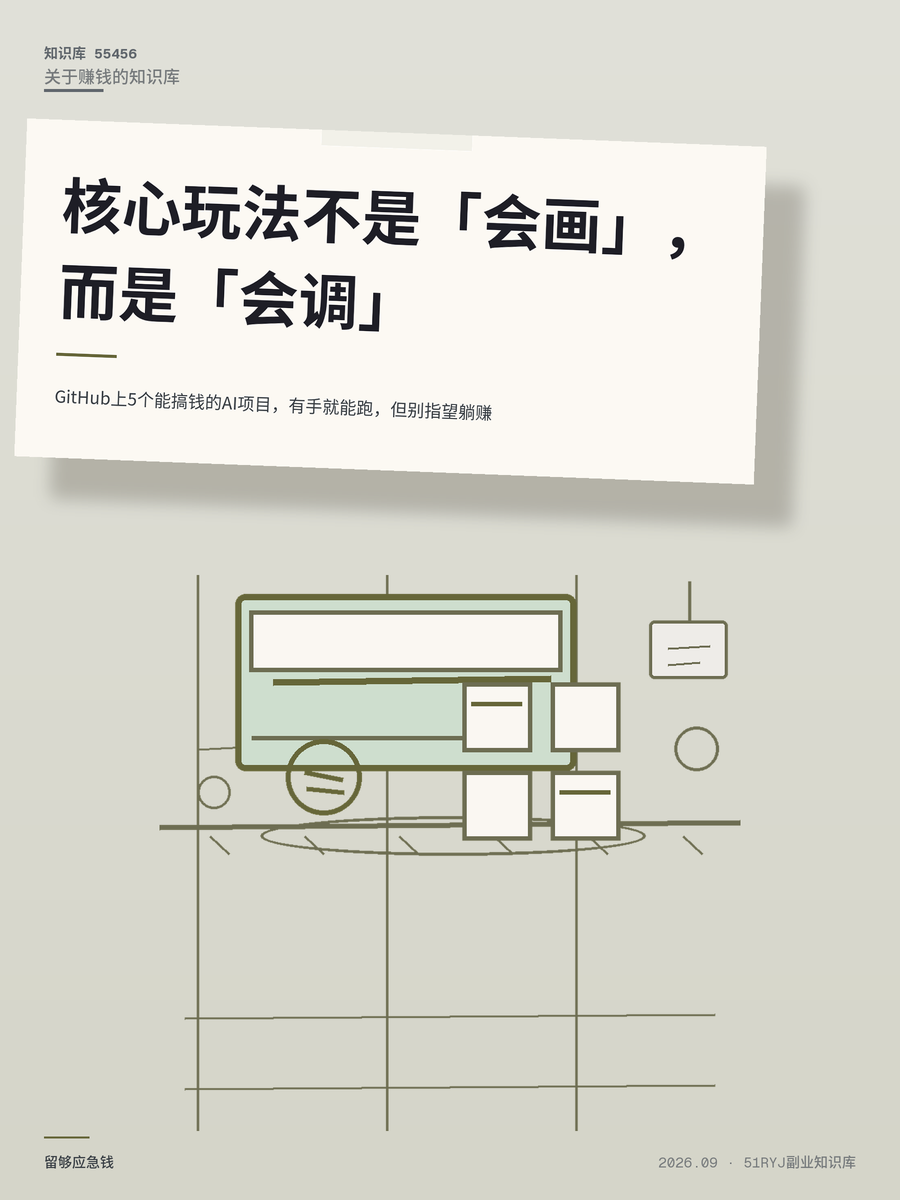 GitHub上5个能搞钱的AI项目，有手就能跑，但别指望躺赚