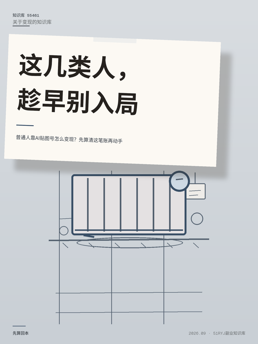 普通人靠AI贴图号怎么变现？先算清这笔账再动手