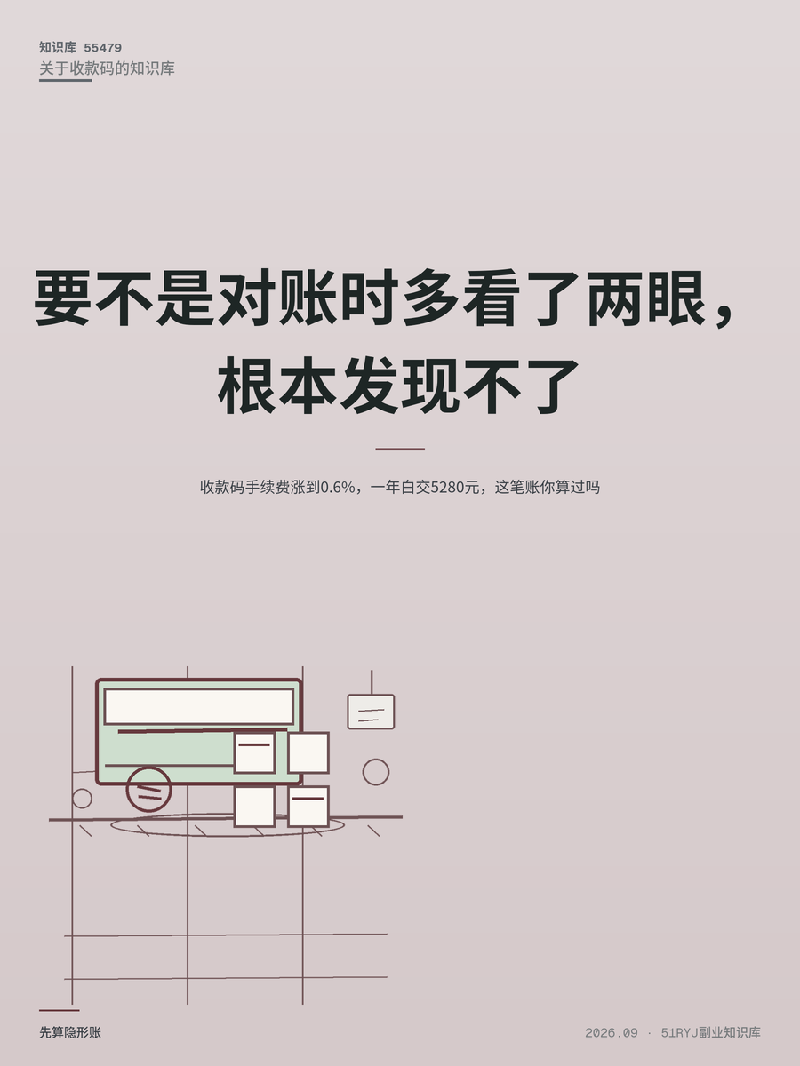 收款码手续费涨到0.6%，一年白交5280元，这笔账你算过吗